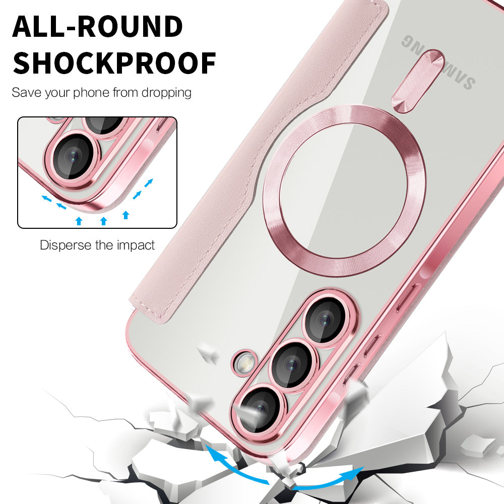 MagSafe futrola za Samsung Galaxy A26 A266, Techsuit, SmartMag Book, Roze