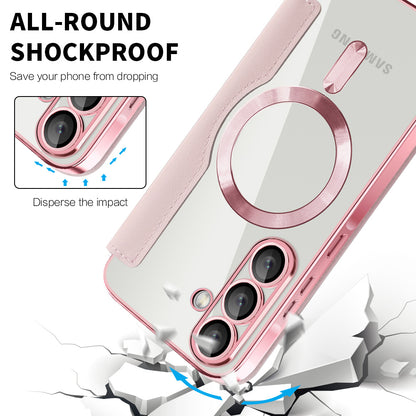 MagSafe futrola za Samsung Galaxy A26 A266, Techsuit, SmartMag Book, Roze