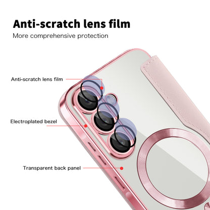 MagSafe futrola za Samsung Galaxy A26 A266, Techsuit, SmartMag Book, Roze