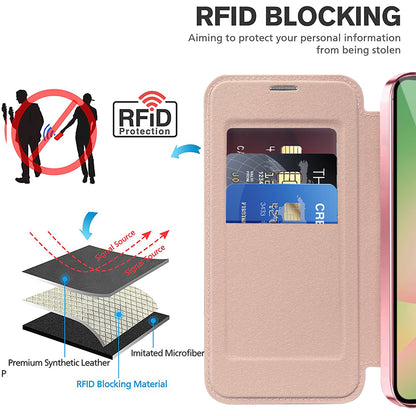 MagSafe futrola za Samsung Galaxy A26 A266, Techsuit, SmartMag Book, Roze