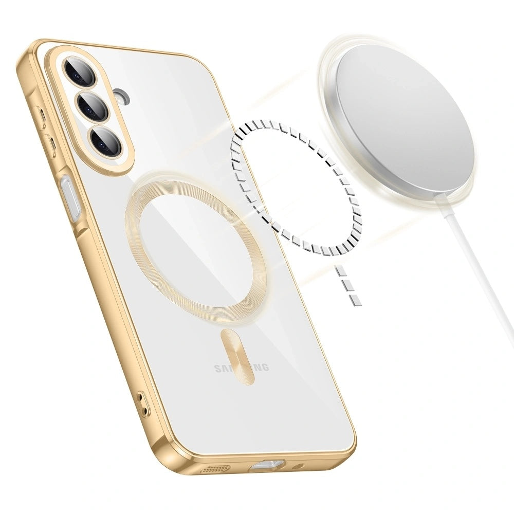 MagSafe futrola za Samsung Galaxy A27 5G, Techsuit, Luxury Crystal, Srebrna
