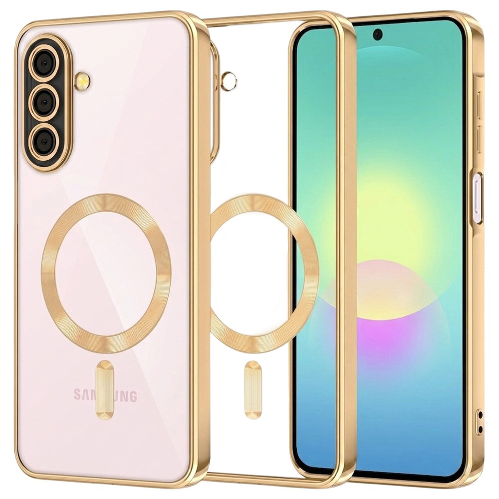 MagSafe futrola za Samsung Galaxy A27 5G, Techsuit, Luxury Crystal, Zlatna