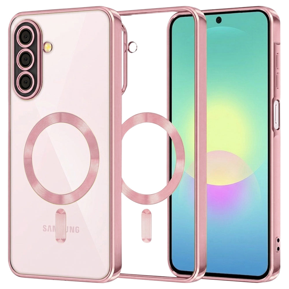 MagSafe futrola za Samsung Galaxy A27 5G, Techsuit, Luxury Crystal, Roze