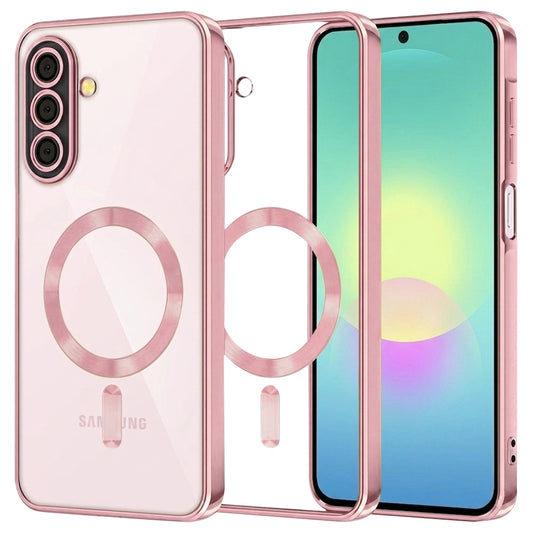MagSafe futrola za Samsung Galaxy A27 5G, Techsuit, Luxury Crystal, Roze