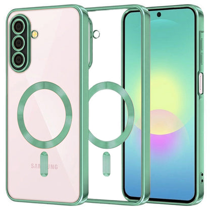 MagSafe futrola za Samsung Galaxy A27 5G, Techsuit, Luxury Crystal, Svetlo Zelena