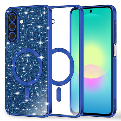 MagSafe futrola za Samsung Galaxy A27 5G, Techsuit, Luxury Glitter, Tamno Plava