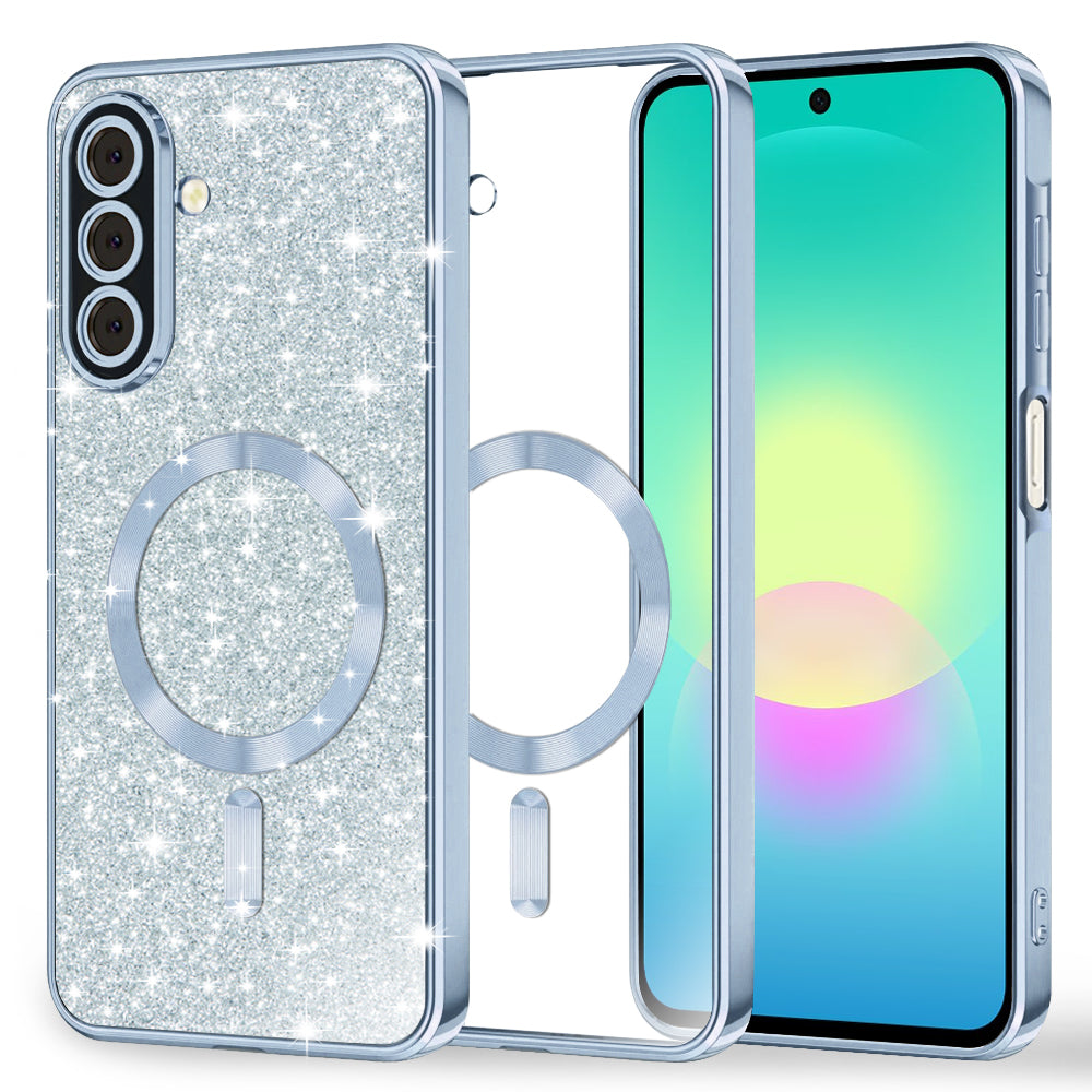 MagSafe futrola za Samsung Galaxy A27 5G, Techsuit, Luxury Glitter, Plava