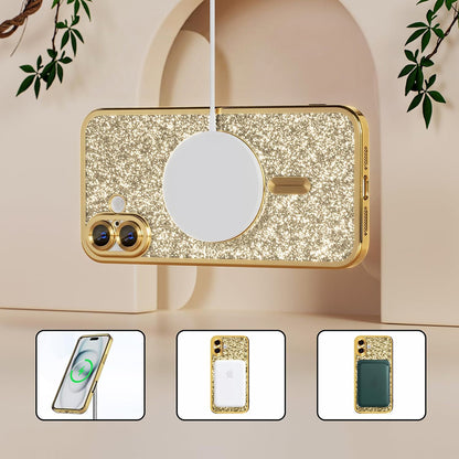 MagSafe futrola za Samsung Galaxy A27 5G, Techsuit, Luxury Glitter, Crna