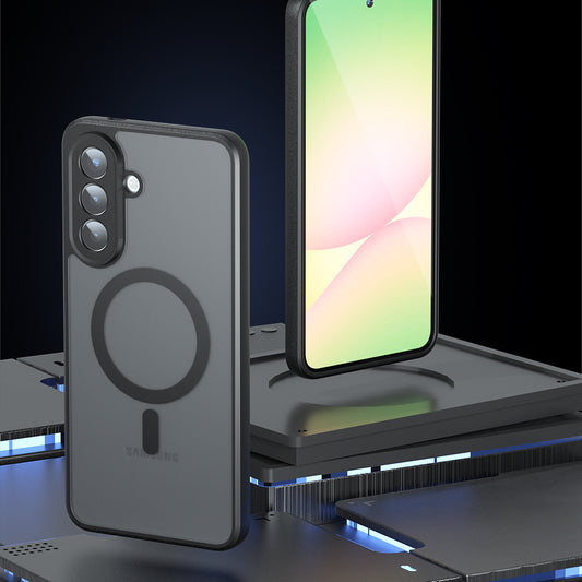 MagSafe futrola za Samsung Galaxy A27 5G, Techsuit, PureFrost, Crna Satenska