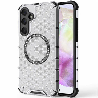 MagSafe futrola za Samsung Galaxy A35 5G A356, Techsuit, HoneyComb Shield, Bela