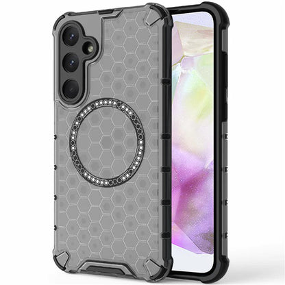 MagSafe futrola za Samsung Galaxy A35 5G A356, Techsuit, HoneyComb Shield, Crna