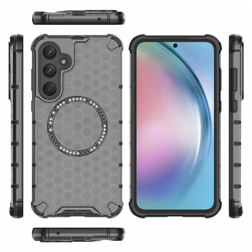 MagSafe futrola za Samsung Galaxy A35 5G A356, Techsuit, HoneyComb Shield, Crna