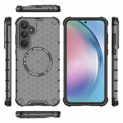 MagSafe futrola za Samsung Galaxy A35 5G A356, Techsuit, HoneyComb Shield, Crna