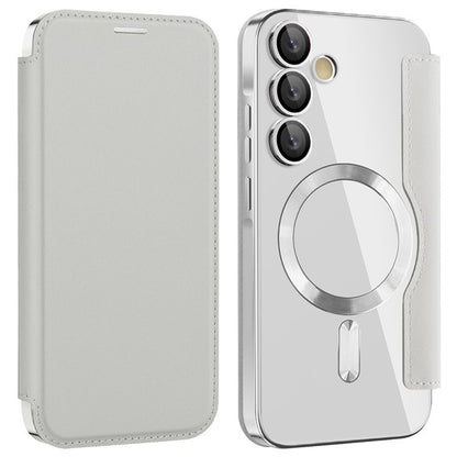 MagSafe futrola za Samsung Galaxy A35 5G A356, Techsuit, SmartMag Book, Siva