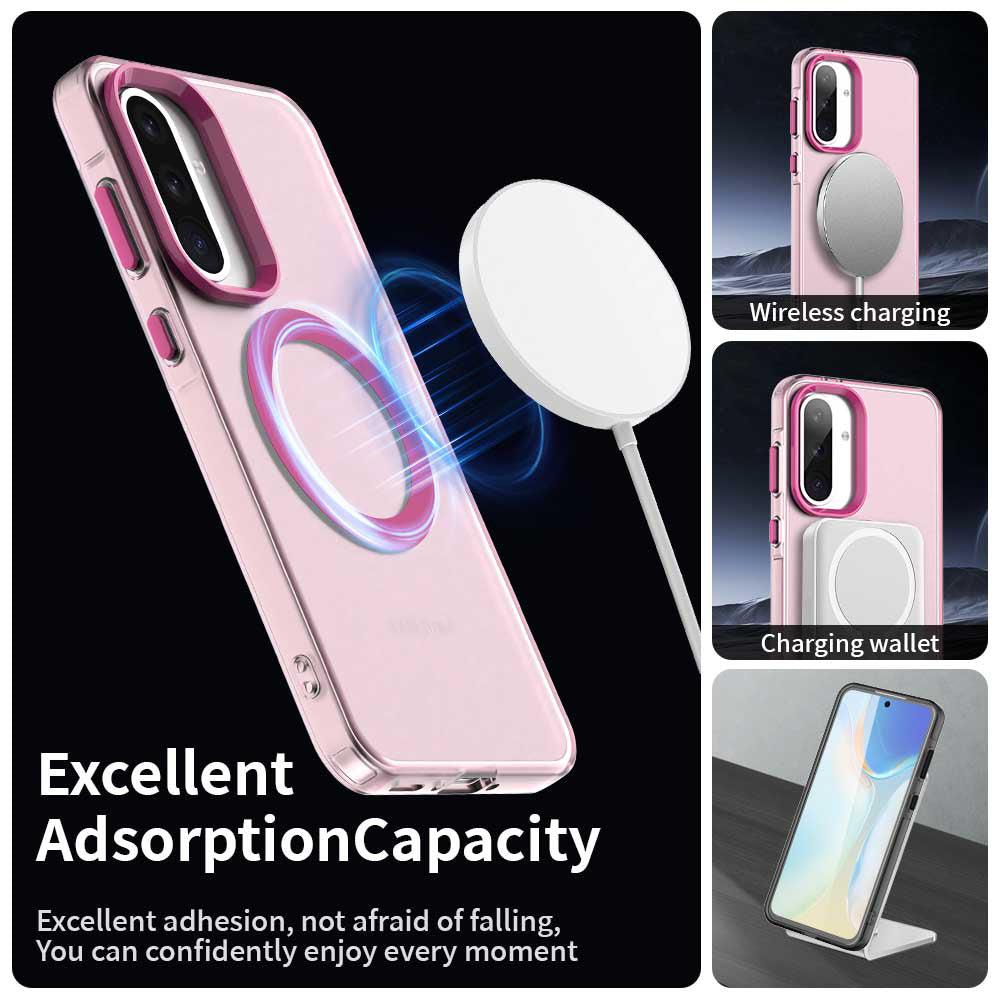 MagSafe futrola za Samsung Galaxy A36 A366, Techsuit, CandyCase, Roze