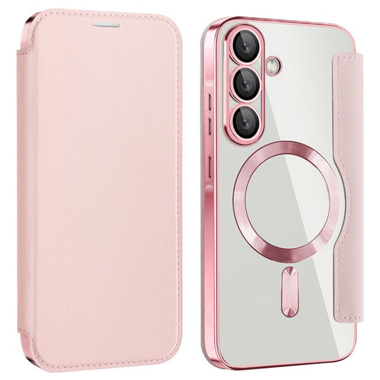 MagSafe futrola za Samsung Galaxy A36 A366, Techsuit, SmartMag Book, Roze