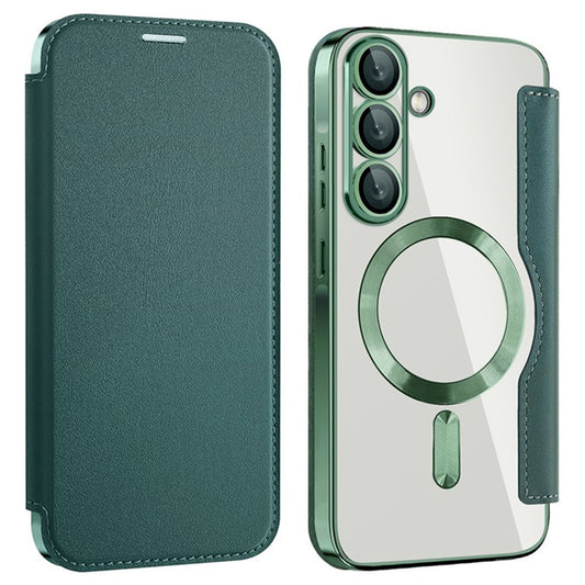 MagSafe futrola za Samsung Galaxy A36 A366, Techsuit, SmartMag Book, Zelena