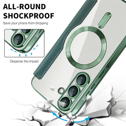 MagSafe futrola za Samsung Galaxy A36 A366, Techsuit, SmartMag Book, Zelena