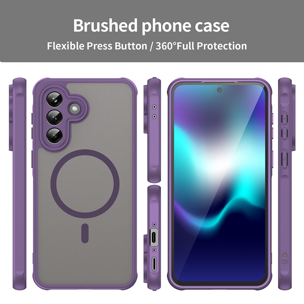 Futrola MagSafe za Samsung Galaxy A37 5G, Techsuit, HaloFrost II, Ljubičasta