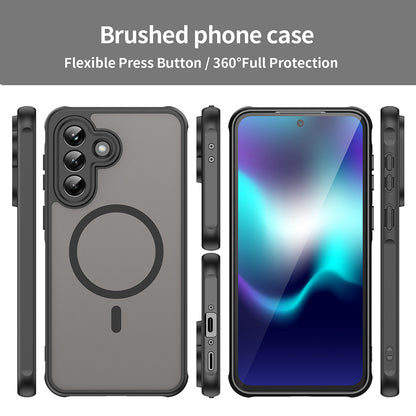 Futrola MagSafe za Samsung Galaxy A37 5G, Techsuit, HaloFrost II, Crna