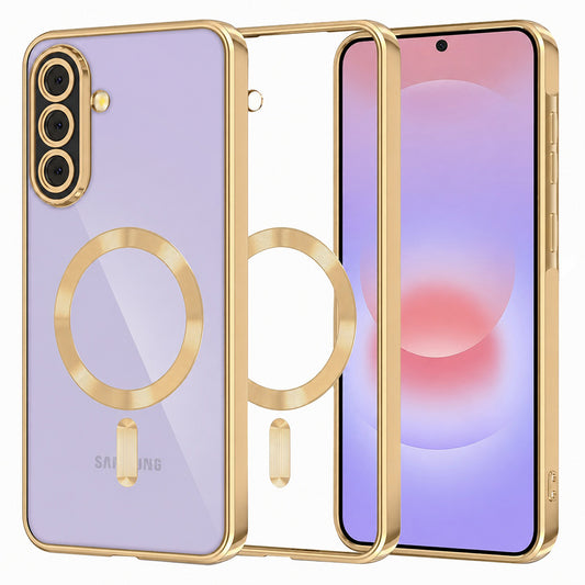 MagSafe futrola za Samsung Galaxy A37 5G, Techsuit, Luxury Crystal, Zlatna