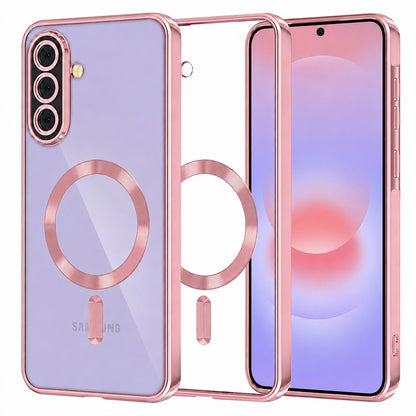MagSafe futrola za Samsung Galaxy A37 5G, Techsuit, Luxury Crystal, Roze