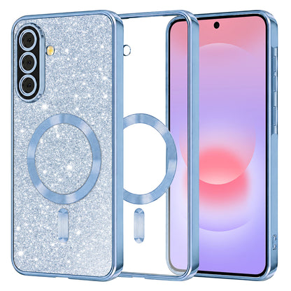 MagSafe futrola za Samsung Galaxy A37 5G, Techsuit, Luxury Glitter, Plava