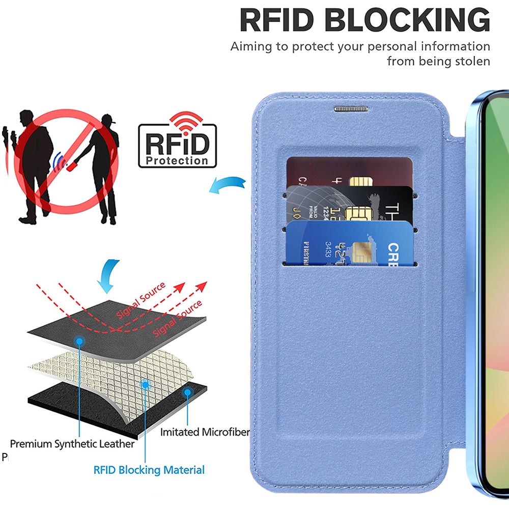 Futrola MagSafe za Samsung Galaxy A37 5G, Techsuit, SmartMag Book, Plava