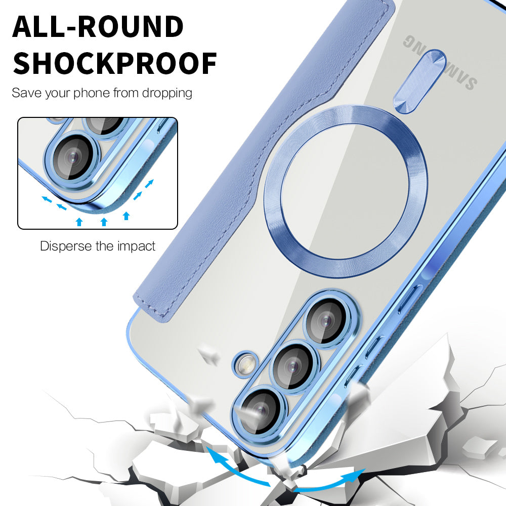 Futrola MagSafe za Samsung Galaxy A37 5G, Techsuit, SmartMag Book, Plava