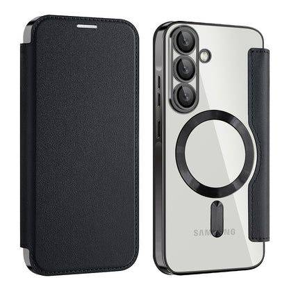 Futrola MagSafe za Samsung Galaxy A37 5G, Techsuit, SmartMag Book, Crna