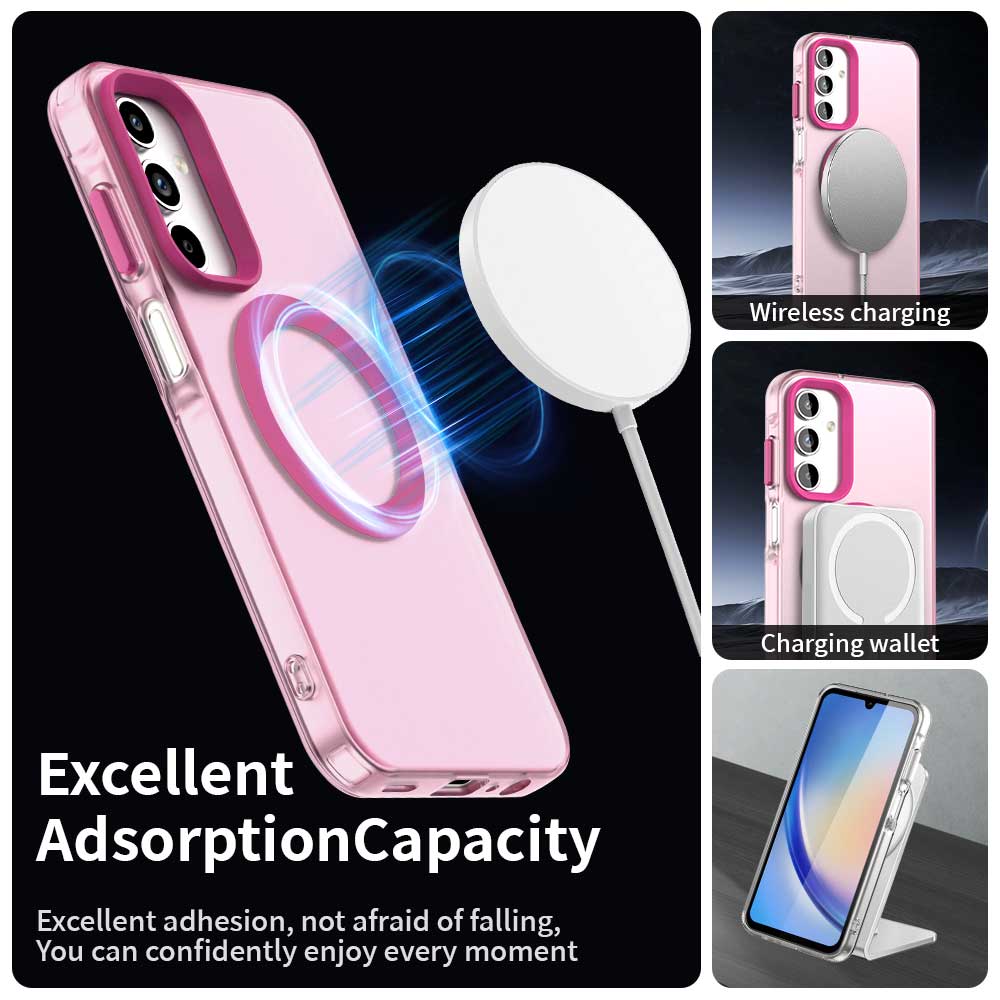 MagSafe futrola za Samsung Galaxy A55 5G A556, Techsuit, CandyCase, Roze