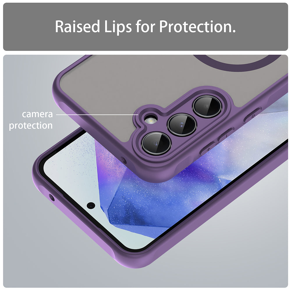 MagSafe futrola za Samsung Galaxy A55 5G A556, Techsuit, HaloFrost II, Ljubičasta