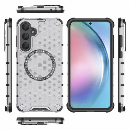 MagSafe futrola za Samsung Galaxy A55 5G A556, Techsuit, HoneyComb Shield, Bela