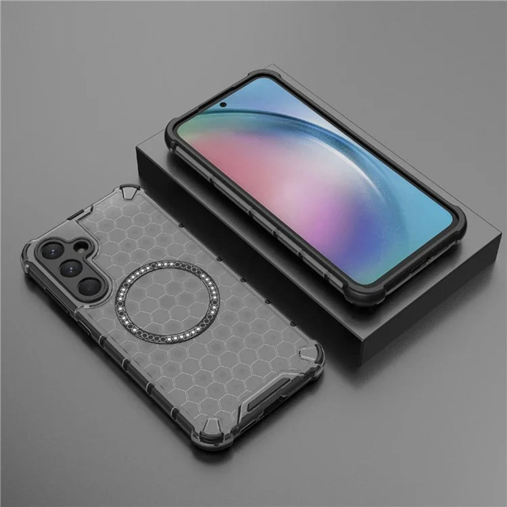 MagSafe futrola za Samsung Galaxy A55 5G A556, Techsuit, HoneyComb Shield, Crna