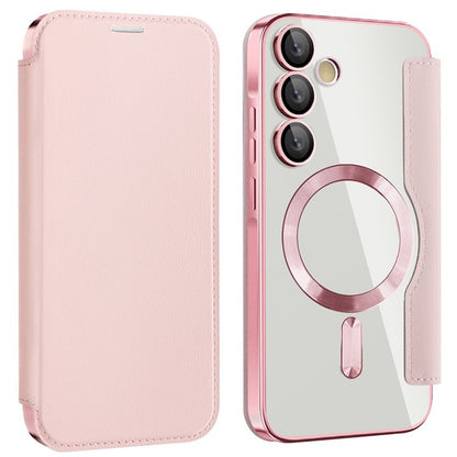 MagSafe futrola za Samsung Galaxy A55 5G A556, Techsuit, SmartMag Book, Roze