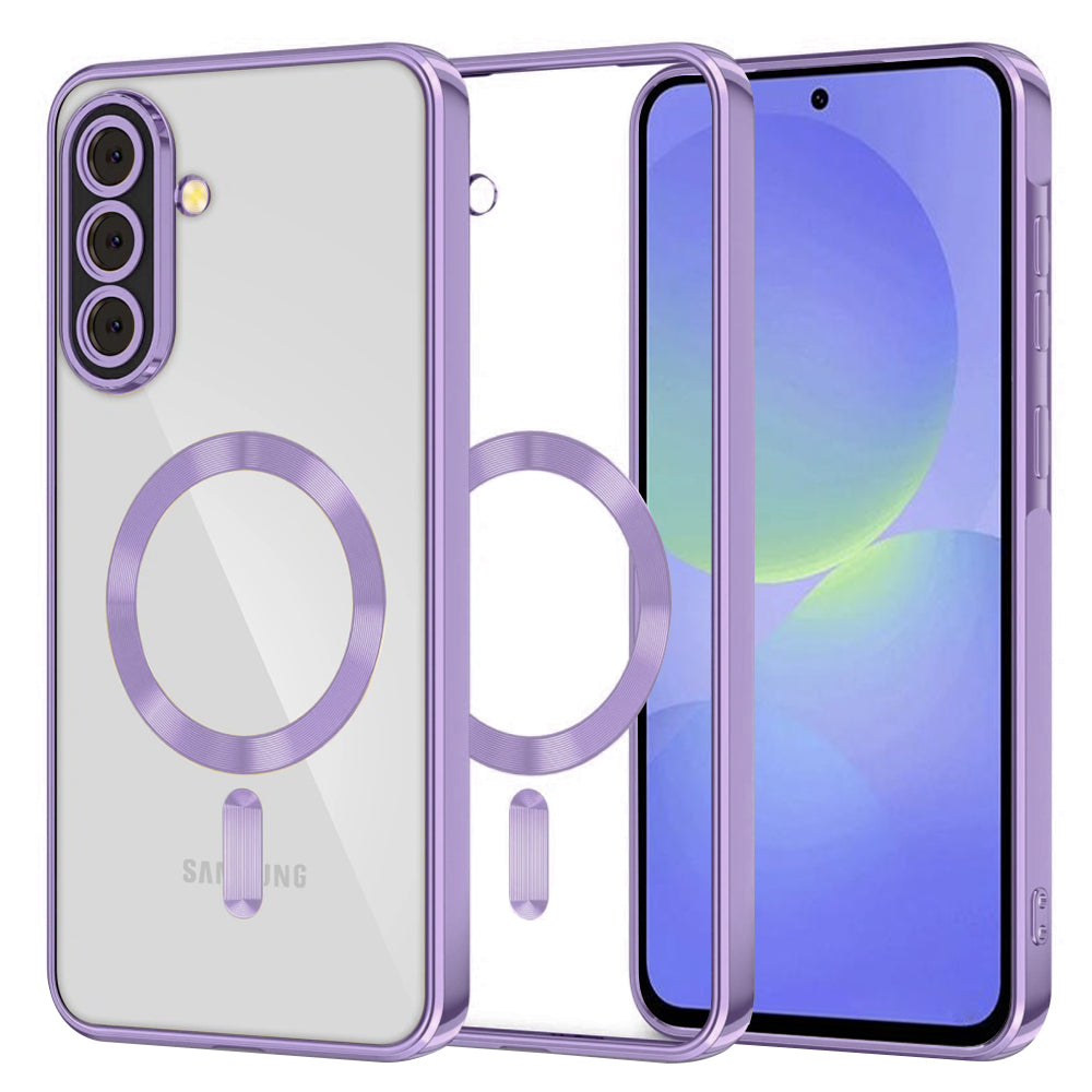 MagSafe futrola za Samsung Galaxy A56 A566 / A36 A366, Techsuit, Luxury Crystal, Svetlo Ljubičasta