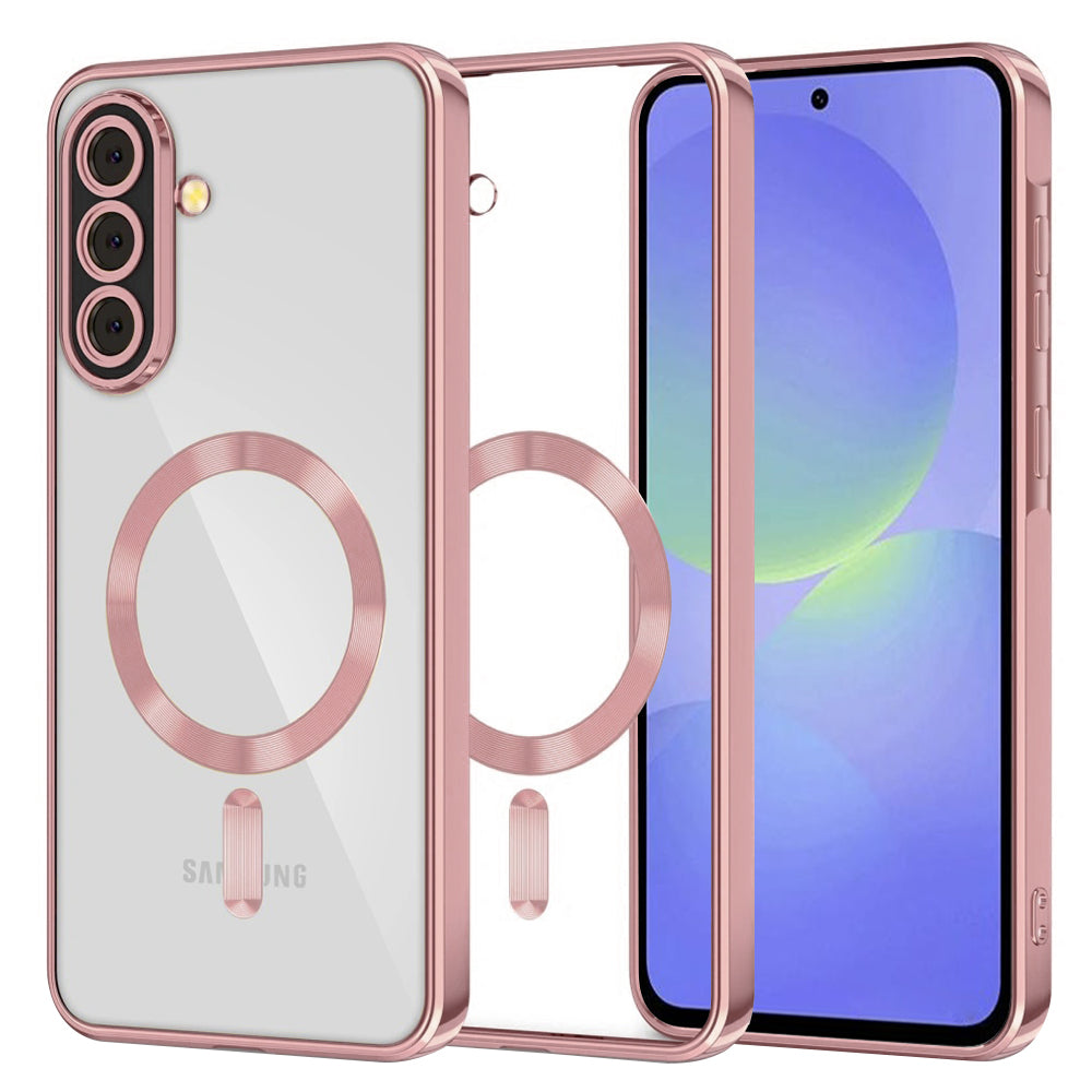 MagSafe futrola za Samsung Galaxy A56 A566 / A36 A366, Techsuit, Luxury Crystal, Roze