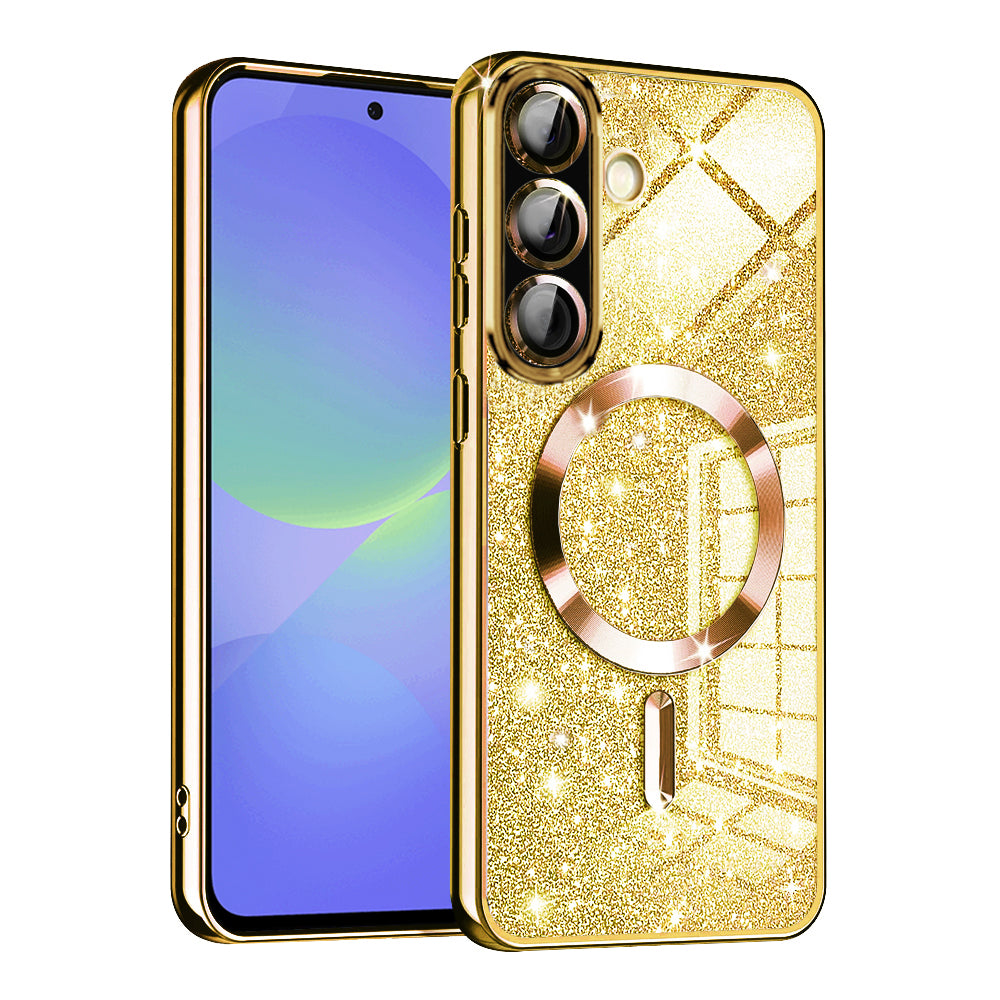 MagSafe futrola za Samsung Galaxy A56 A566 / A36 A366, Techsuit, Luxury Glitter, Zlatna