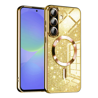 MagSafe futrola za Samsung Galaxy A56 A566 / A36 A366, Techsuit, Luxury Glitter, Zlatna