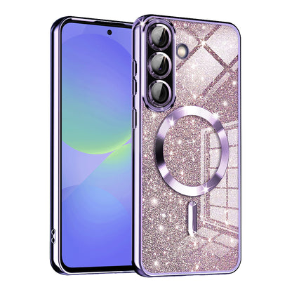 MagSafe futrola za Samsung Galaxy A56 A566 / A36 A366, Techsuit, Luxury Glitter, Svetlo Ljubičasta