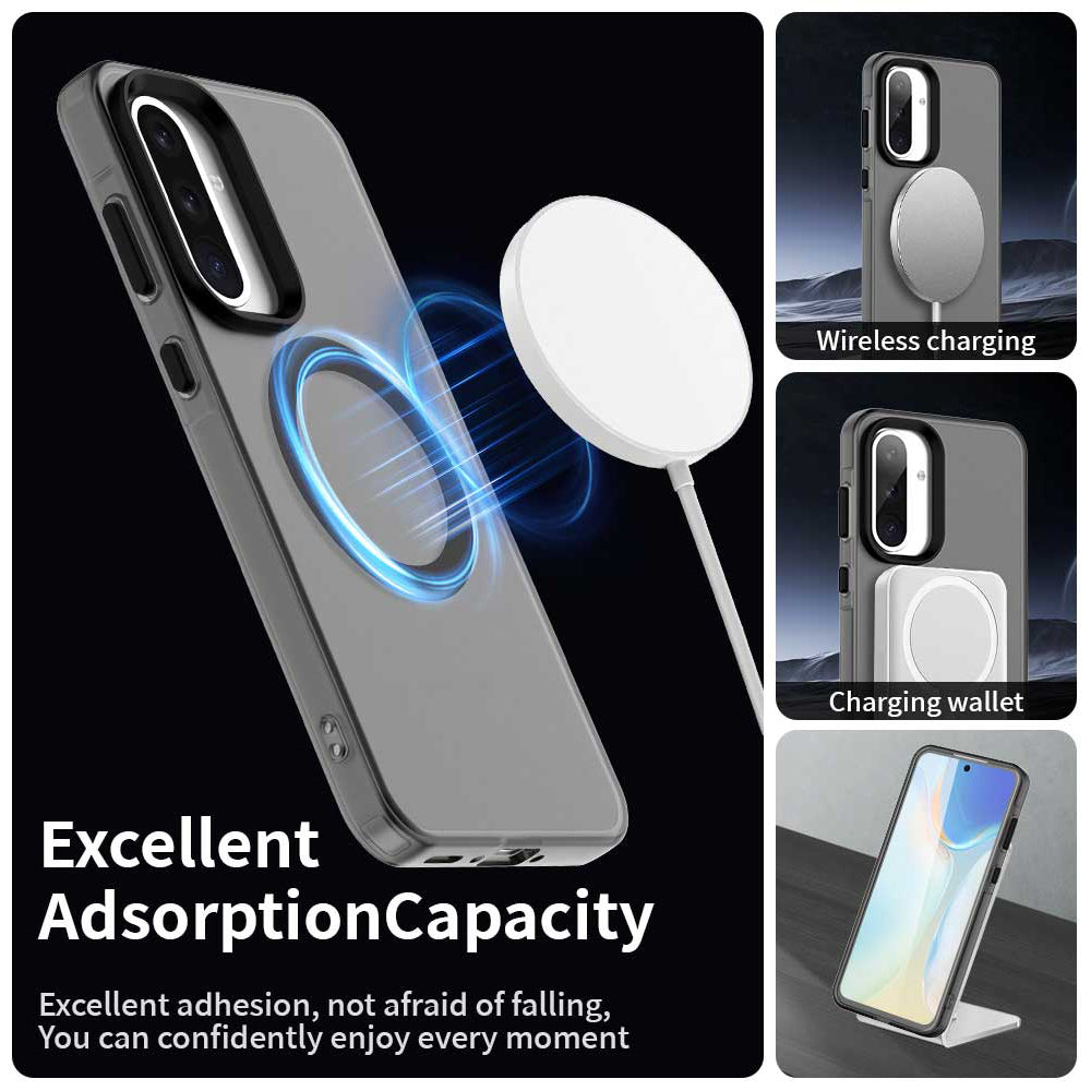 MagSafe futrola za Samsung Galaxy A56 A566, Techsuit, CandyCase, Crna