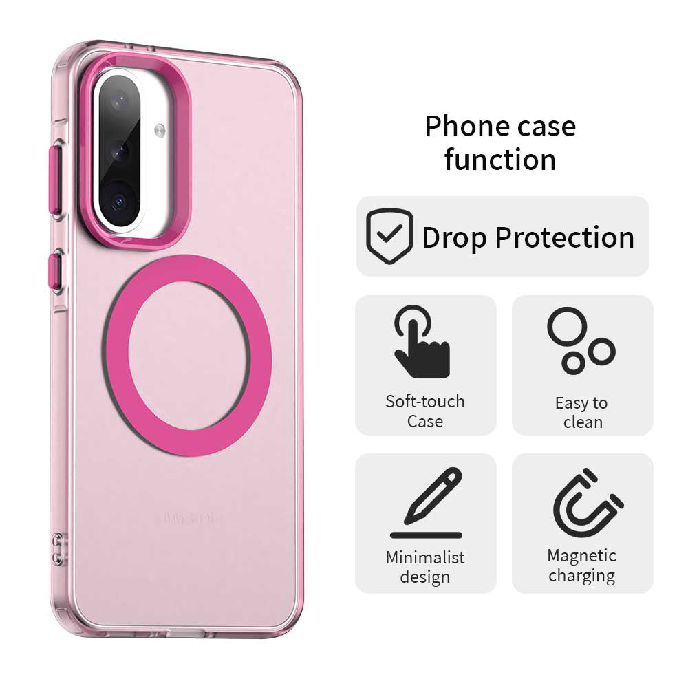 MagSafe futrola za Samsung Galaxy A56 A566, Techsuit, CandyCase, Roze