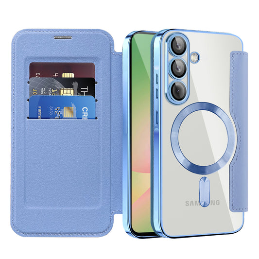 MagSafe futrola za Samsung Galaxy A56 A566, Techsuit, SmartMag Book, Plava