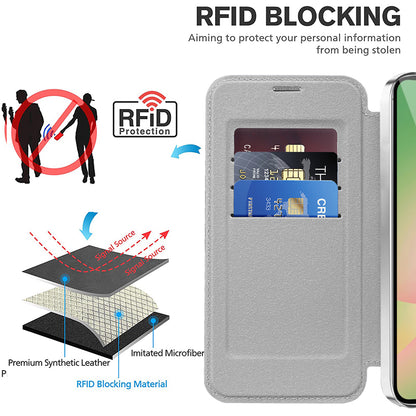 MagSafe futrola za Samsung Galaxy A56 A566, Techsuit, SmartMag Book, Siva