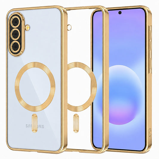 MagSafe futrola za Samsung Galaxy A57 5G, Techsuit, Luxury Crystal, Zlatna