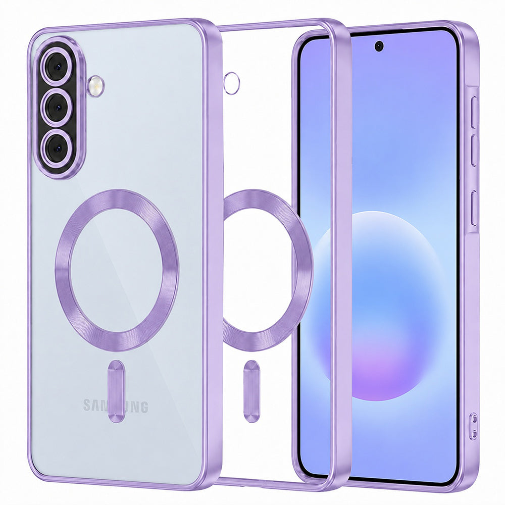 MagSafe futrola za Samsung Galaxy A57 5G, Techsuit, Luxury Crystal, Svetlo Ljubičasta