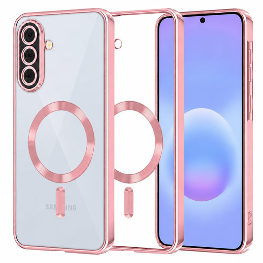 MagSafe futrola za Samsung Galaxy A57 5G, Techsuit, Luxury Crystal, Roze