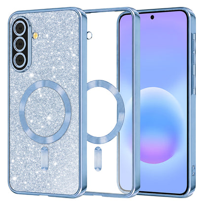MagSafe futrola za Samsung Galaxy A57 5G, Techsuit, Luxury Glitter, Plava