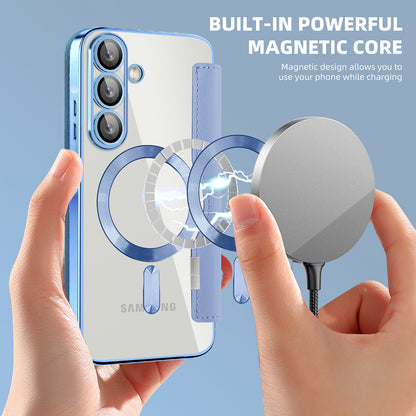 Futrola MagSafe za Samsung Galaxy A57 5G, Techsuit, SmartMag Book, Plava