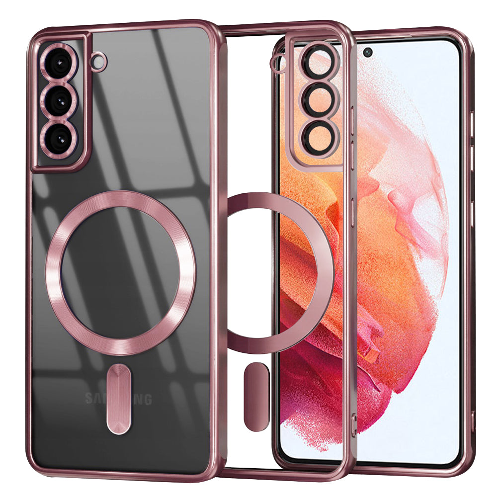 MagSafe futrola za Samsung Galaxy S21 5G G991, Techsuit, Luxury Crystal, Roze